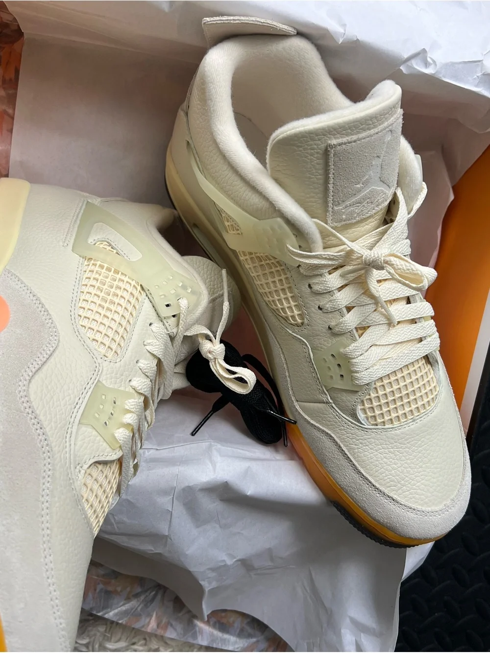 Jordan Men’s Sneakers in Cream with Peach & Black Accents